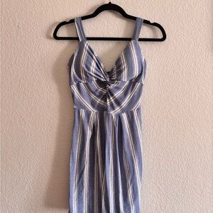 Derek Heart Blue and White Sleeveless Sundress
